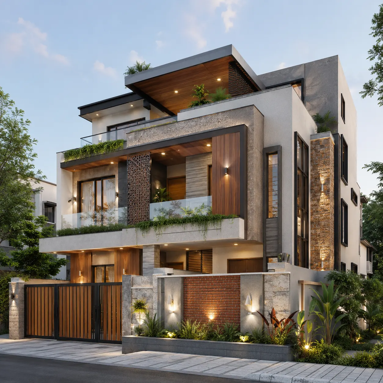 3D elevation design for building