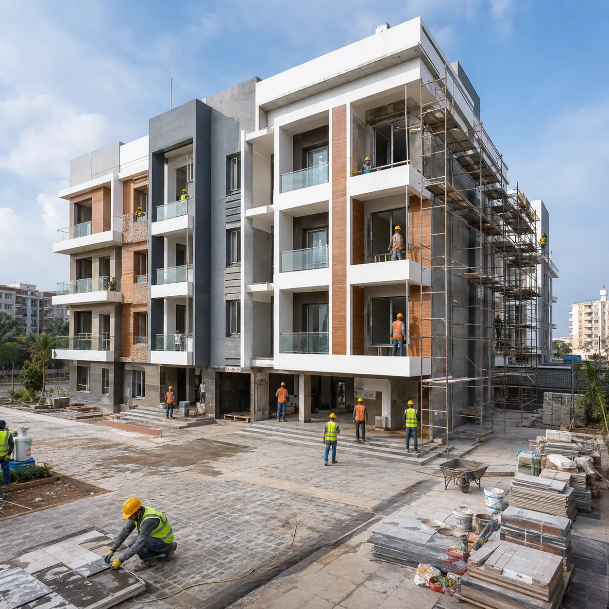 Construction finishing work