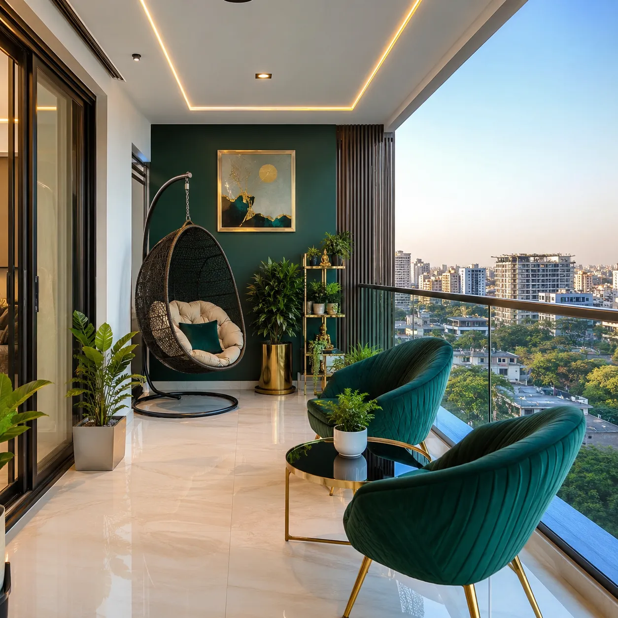 Modern balcony interior
